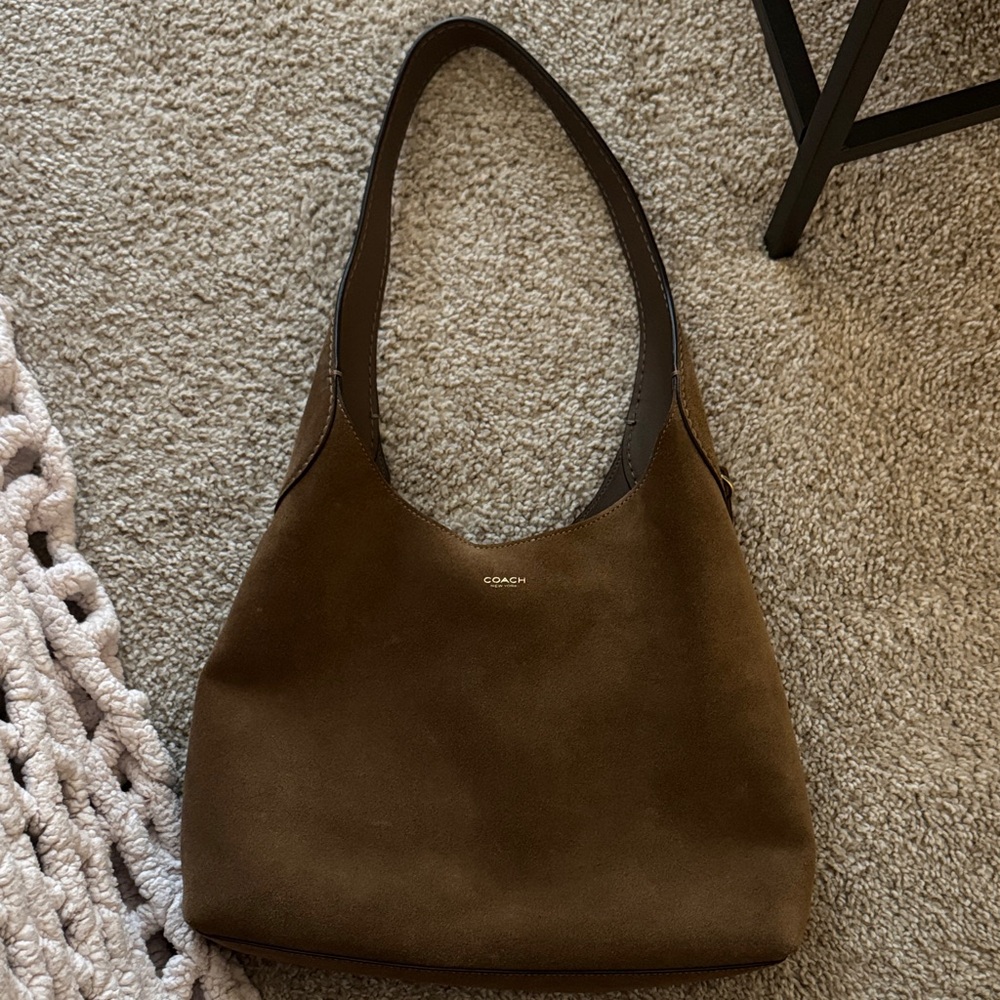 Coach Brooklyn Shoulder Bag 28 Suede - Picture 2 of 7